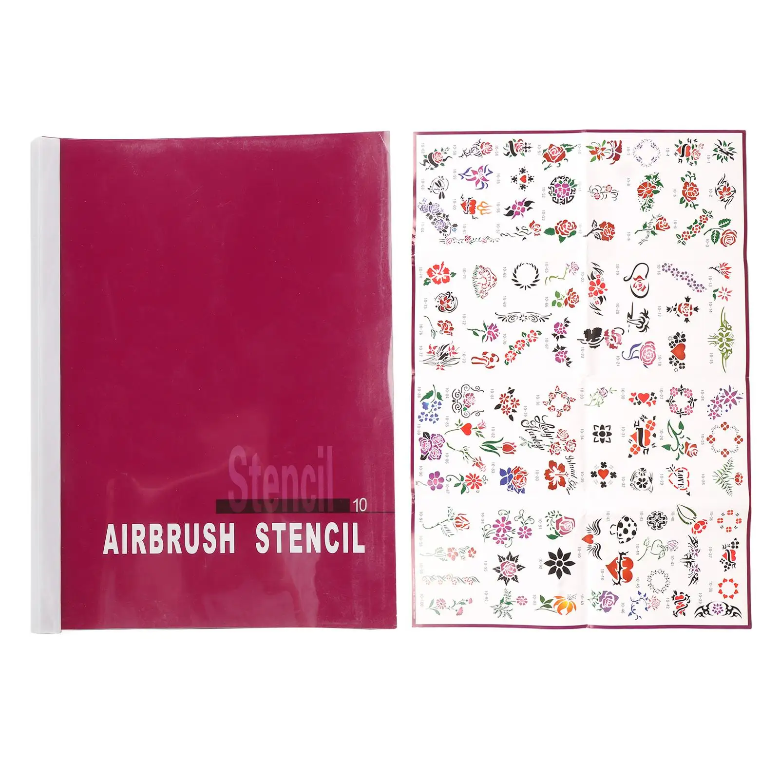 Reusable PVC Temporary Tattoo Stencil Book - Professional Glitter Designs for face & Body - Long Lasting for adults