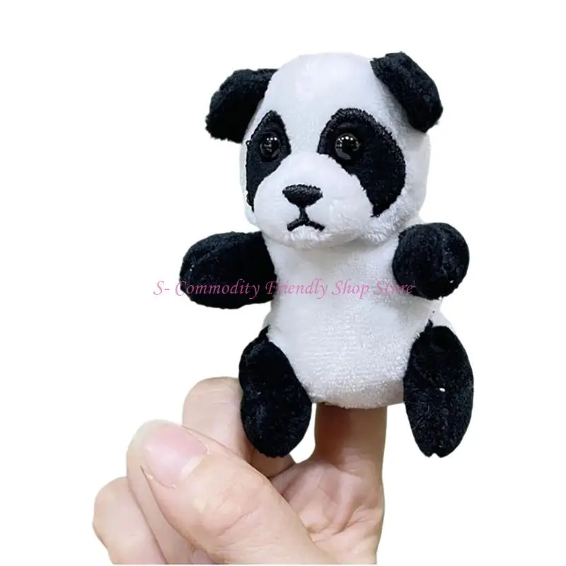 

85AE Cartoon Animal Finger Puppet Soft Plush Toy For Family Bonding Interactive Role Play Game Story Telling Activity Toy