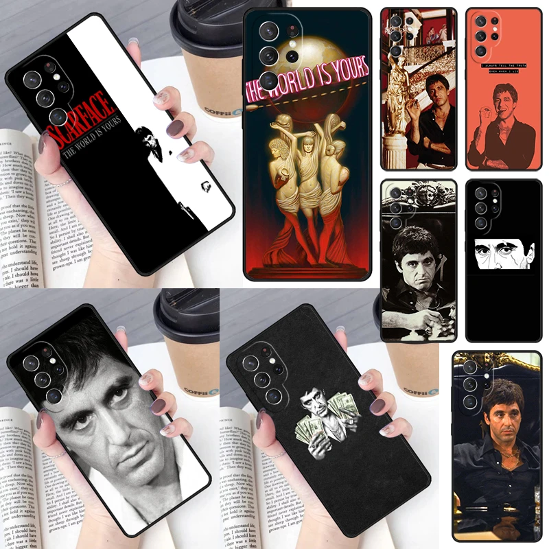 Al Pacino Scarface Cover For Samsung Galaxy S23 Ultra S22 S20 S21 FE S8 S9 S10 Plus Note 10 20 Ultra phone Case