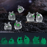 20PCS Miniatures Alien Resin Glow At Night Micro Landscape Decorations Luminous Alien Fairy Garden Potted Decoration Accessories