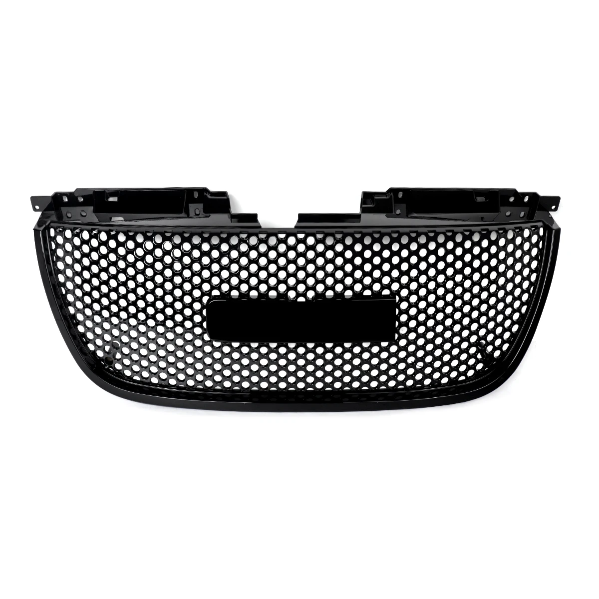 Glossy Black Front Bumper Grille Modified Grill for GMC 2007-2014 Yukon Deanli Honeycomb Front Upper Grille Air Inlet Mesh Grill