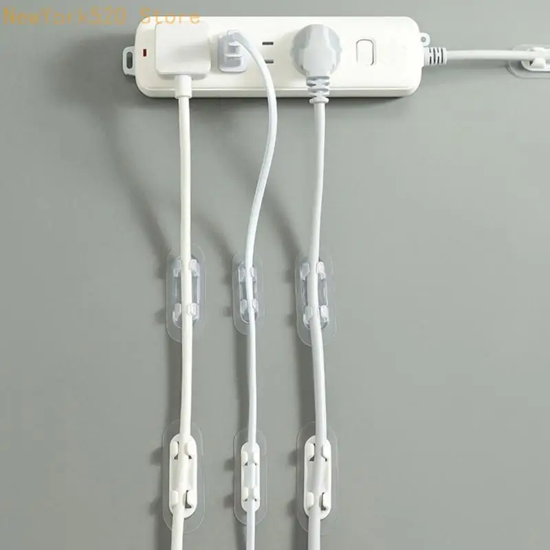 10pcs Cord Wire Cable Finishing Desktop Cable Holder Device Clipper for Bathroom Wall Door Tile Glass Fixing N84C