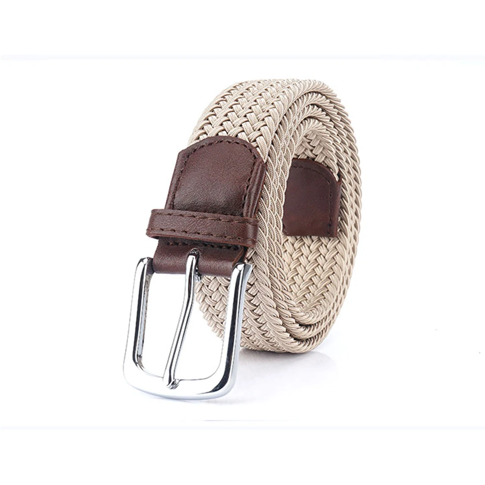 TUSHI Neue männer Nicht-loch Woven Gürtel Elastische Stretch Leinwand Gürtel Weiblichen Koreanischen Stil Vielseitig Student Hosen Denim gürtel Luxus – Detail 13