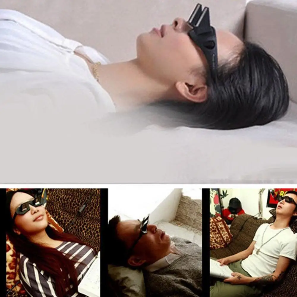 

Convenient HD Lazy Glasses Horizontal Lie Down Bed Reading Watching TV Prism Unisex Spectacles Daily Use
