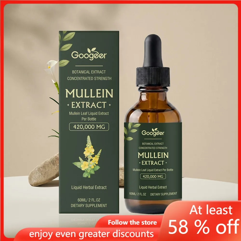 Mullein Leaf Extract Liquid with Concentrated Strength Supports Daily Respiratory Comfort and Immune Balance for Men Women 60 ML