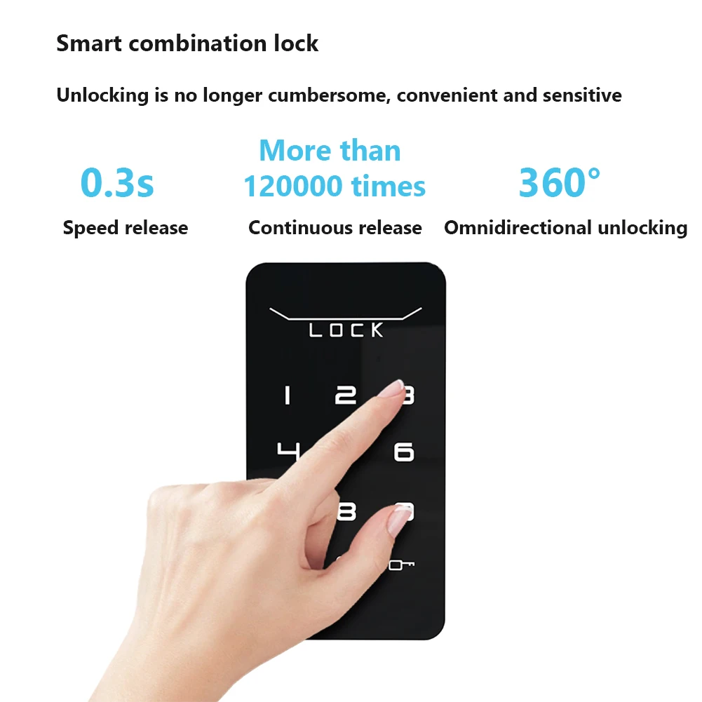 Electronic Cabinet Lock Smart Digital Password Entry Keyless Lock Touch Keypad Electronic Lock For Cabinet Locker