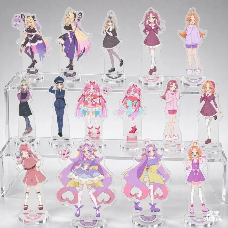 Star Detective Precure Anime Figure Cure Answer Mystique Arcana Shadow Eclair Cute Manga Acrylic Stand Keychain Gifts