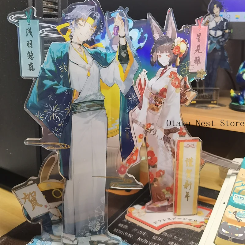 

Zenless Zone Zero Asaba Harumasa Hoshimi Miyabi Anime Acrylic Stand Model Standing Sign Cosplay Cartoon Badge Desktop Ornament