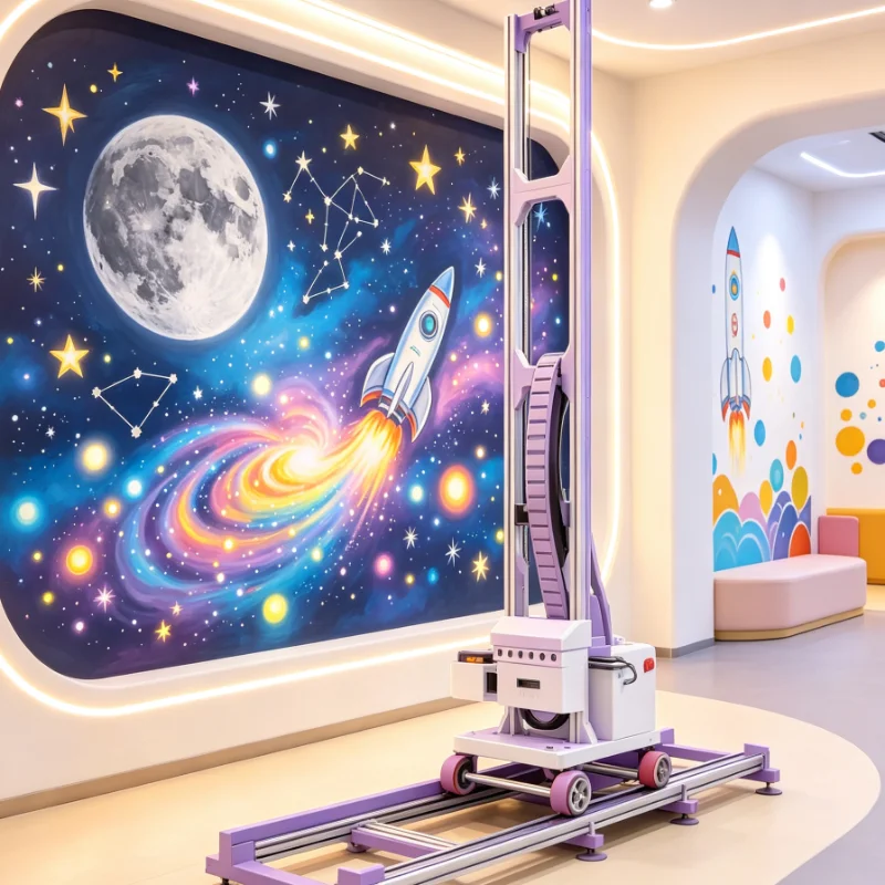 Customized A3 Digital Flatbed Printer for Children Playroom Wall Mural on Acrylic Leather Wood with Red Laser