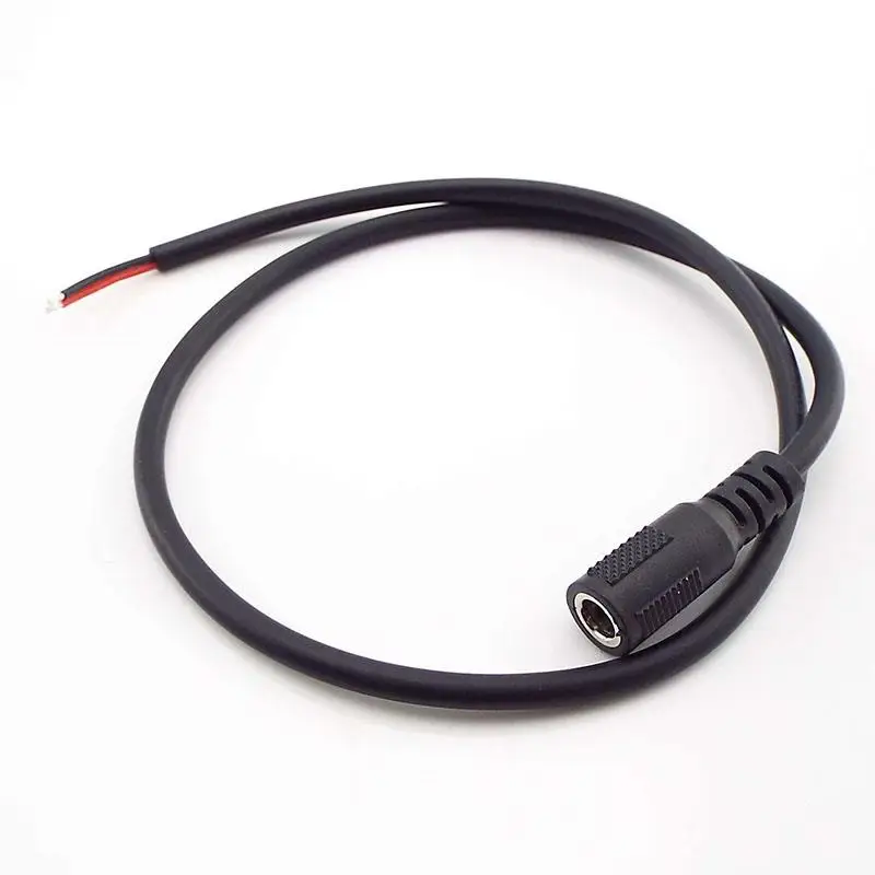 5.5x2.1mm 12V 5A DC Female Plug Power Supply  Cable DIY Extension 20 AWG Jack Cord DC Connector For  LED Light CCTV