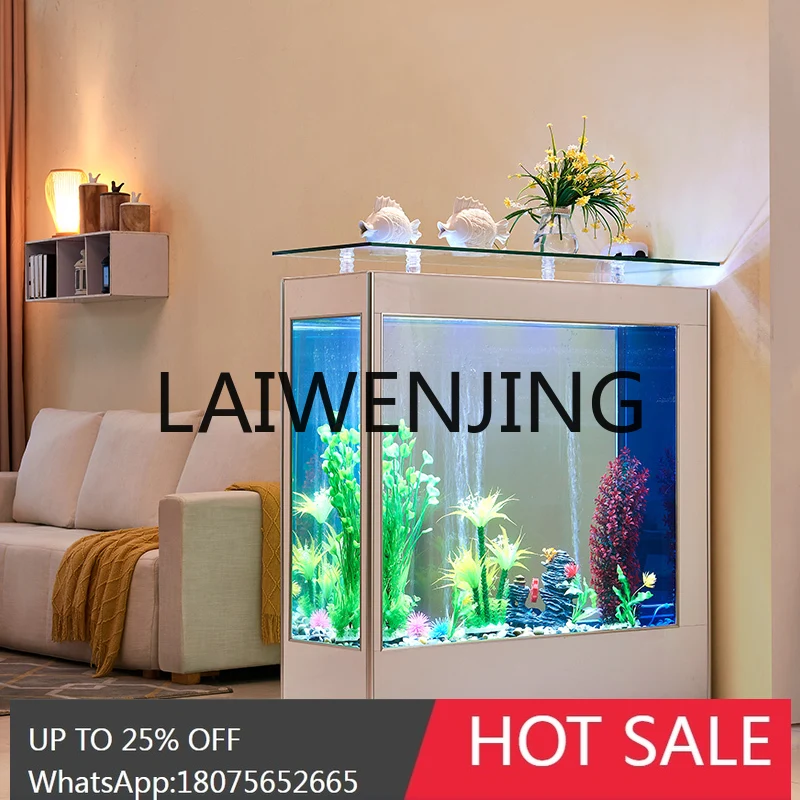 

Аквариум для гостиной, дома, прямоугольный, простой, современный, большой и средний, стеклянный аквариум, экологическая смена воды, прихожая