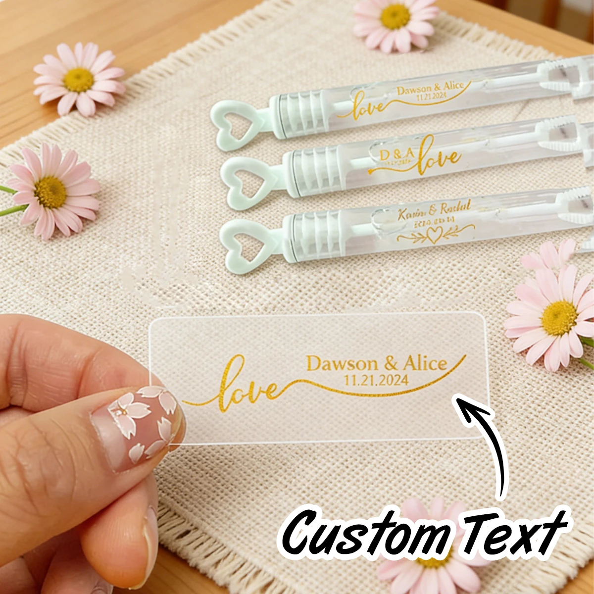 Personalised Candle Label - Наклейки из золотой фольги на заказ,