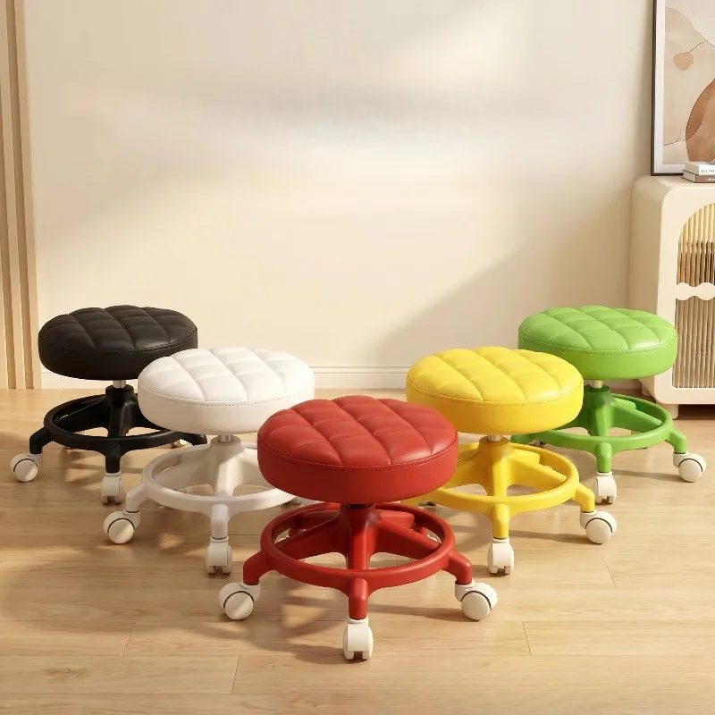 Wanxiang Wheel Small Stool Pulley Low Stool Home Early Childhood Education Chair Shoe Changing Stool Beautiful Sewing Stool