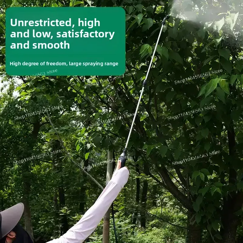 2400mAh Portable Electric Sprayer Telescopic Rod High Pressure Sprinkler With 3 Nozzles For Plant Watering Lawn Fertilizing