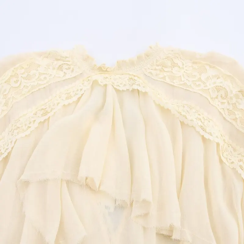 

Design Sensation Women's Lace irt Layered Decorative Versatile New Arrival Autumn 2025 Comfortable Breathable Polyester Fiber