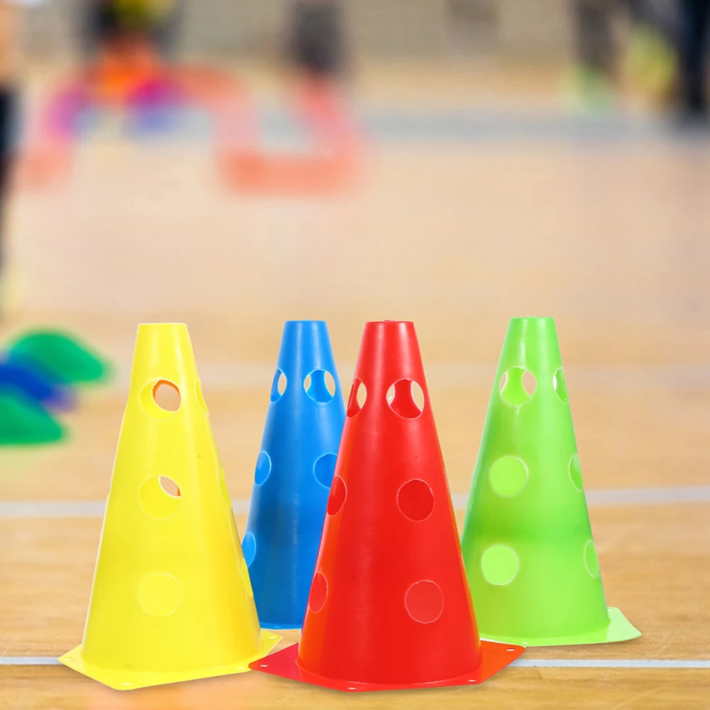 

12pcs Training Cones Soccer Agility Markers Plastic Traffic Cone Stackable PE Material Safety Equipment Football