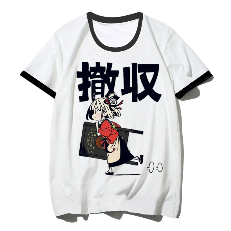 Lycoris Recoil T Shirt Clothing Male Aesthetic Vintage Funny Anime T Shirt Streetwear White T Shirt