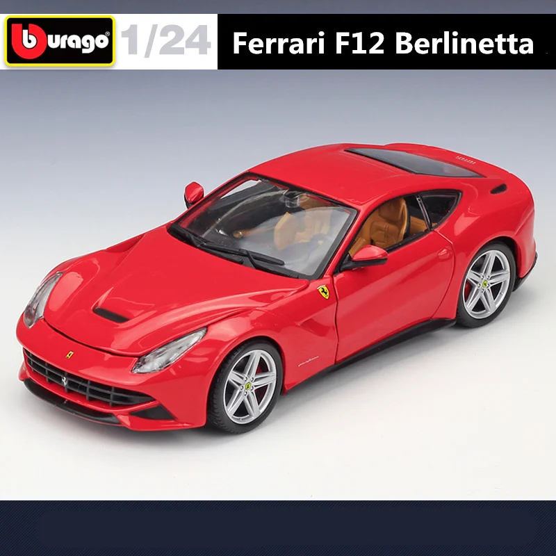 Bburago 1:24 Ferrari F12 Berlinetta Alloy Sports Car Model Diecasts Metal Racing Car Model Simulation Collection Kids Toys Gifts