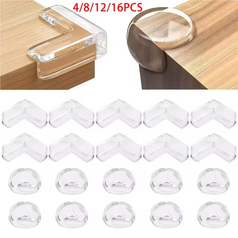 Baby Safety Silicone Table Corner Protector Furniture Edge Protection Cover Transparent Children Anti Collision Edge Guards