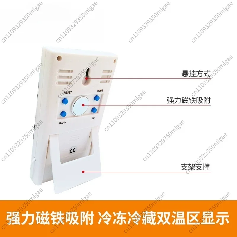 For DT-1  Digital Thermometer with Probe, Dual Channel Temperature Monitor for Refrigerator Aquarium Pet Outdoor Household Use