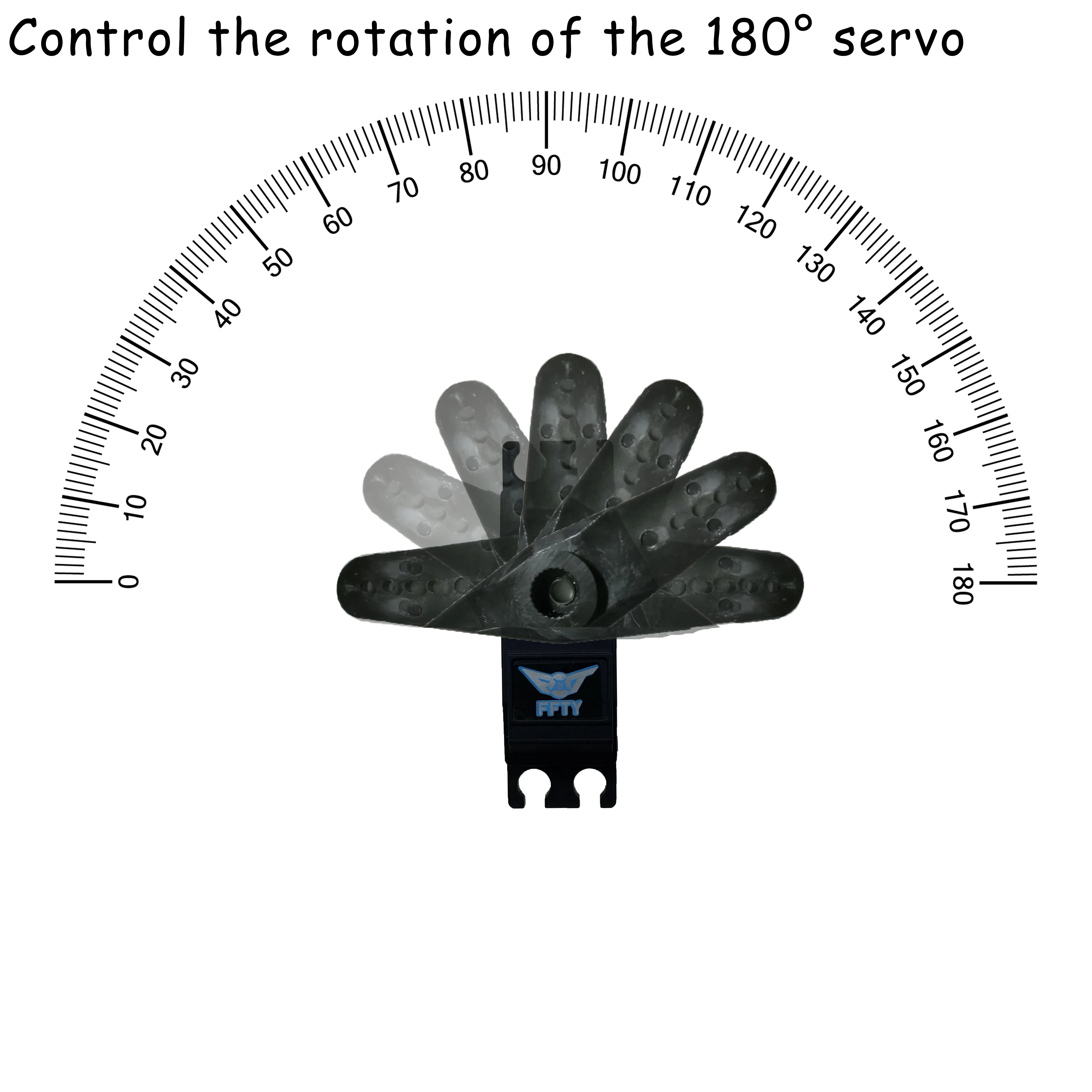 Servo FFTY 25G - Controle de alta precisão para voos de avião 3D, Maneuvers de barcos suaves e coordenação de grupos de drones |   Servo motor