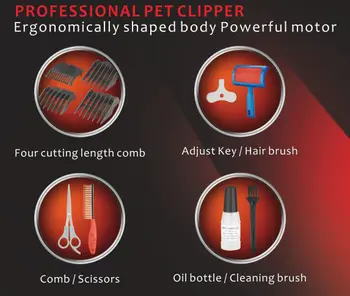 GEEMY GM1023 Profesionální zastřihovač zvířecích chlupů s nulovým nastavením 10 nejlepší prodej zastřihovač vlasů geemy - №4