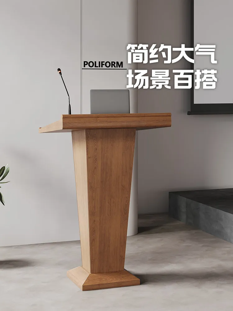 YJQ simple modern broadcasting host podium church training institution podium table solid wood