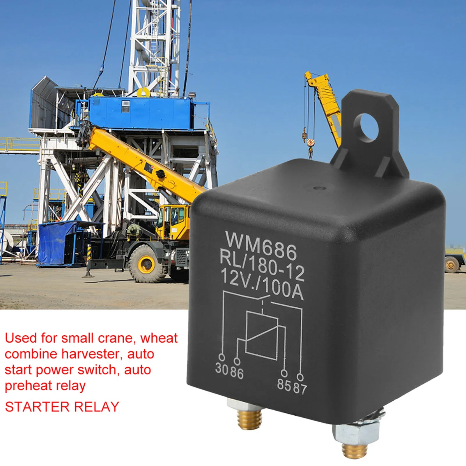 WM686 100A Normal Open Heavy Duty Car Starter Relay for Control Battery ON/OFF RL/180 DC 12V Car Relay Car battery control Relay