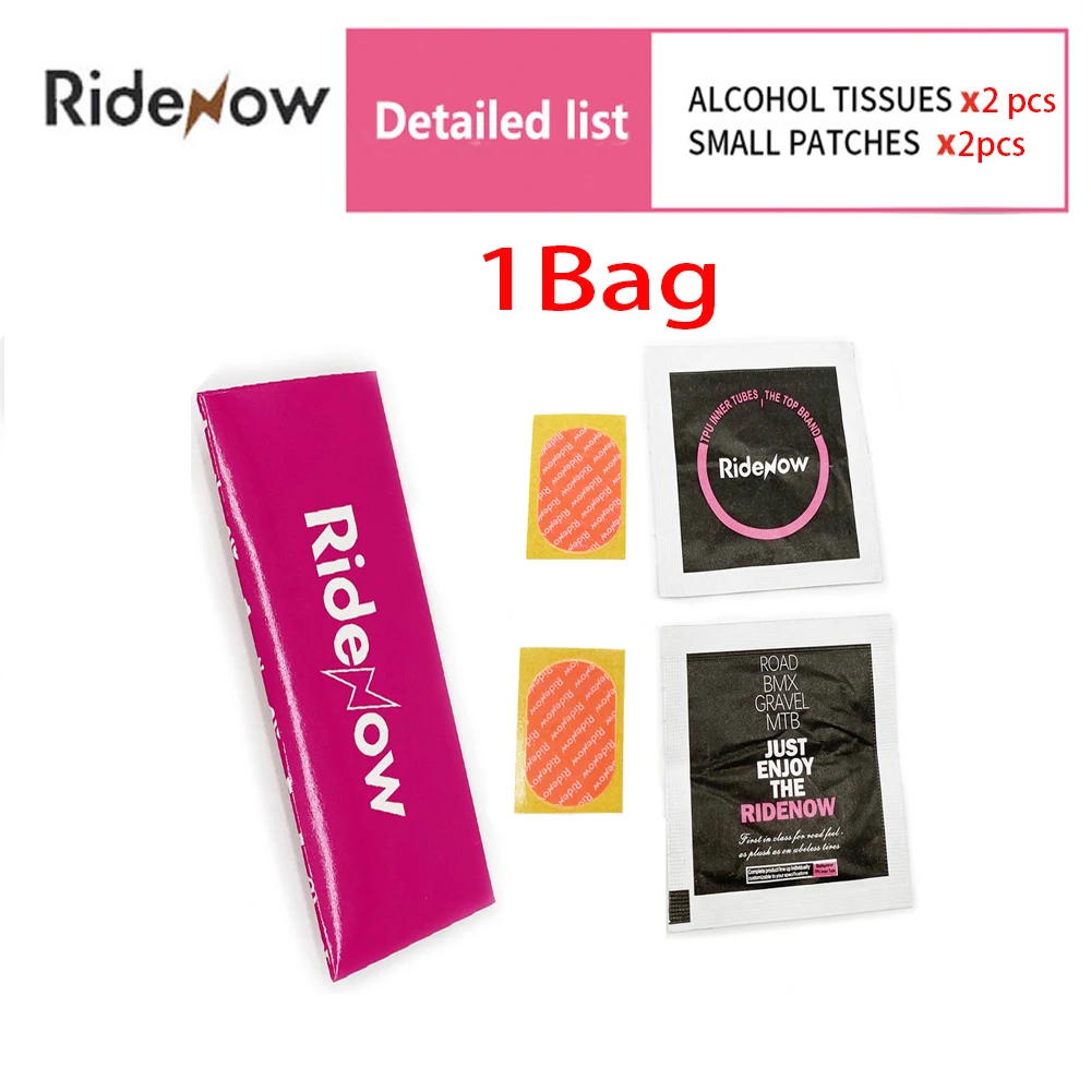 Ridenow Bike Inner Tube Tire Patch Patching tools Repair Kit Road MTB Folding Bicycle TPU Material Powerful Glue-free