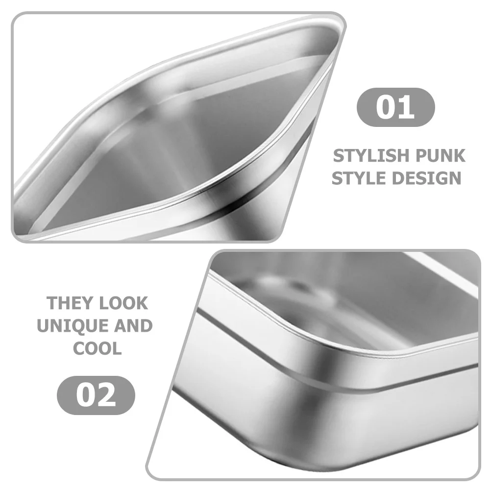 

Stainless Steel Square Basin 304 Stackable Vegetable Washing Bowl Kitchen Food Storage Mixing Soup Fruit Buffet Pan