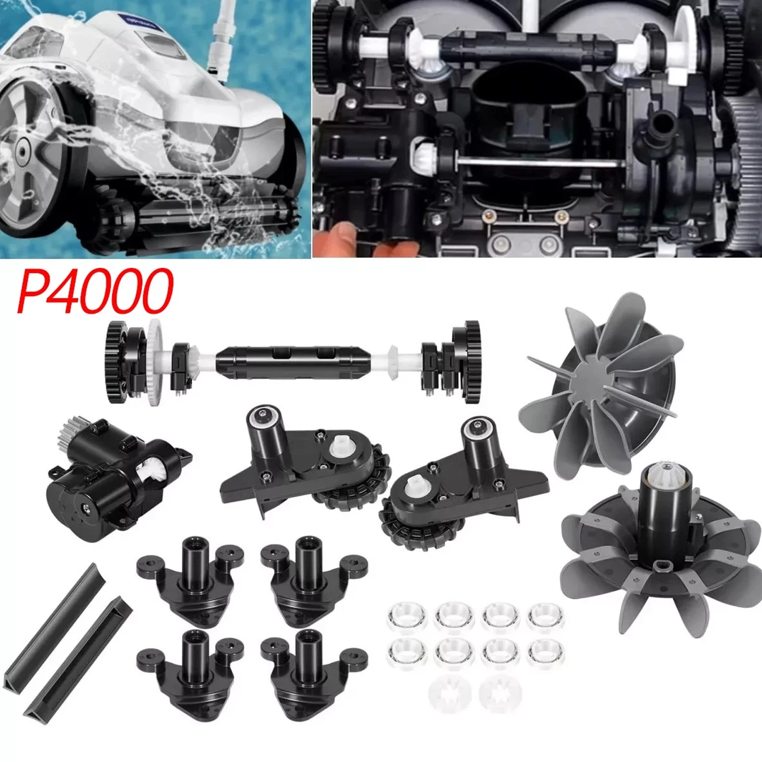 

Tune Up Kit R0995100 Fit for Polaris Quattro P40 P4000 Pool Cleaners, with Drive Shaft, GearBoxs, Axles, Bearings Etc