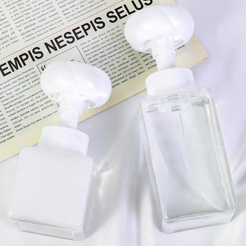 250/450ml Flower Soap Dispenser Foam Pump Bottle Kitchen Plastic Refillable Containers For Cosmetic Facial Cleanser Shampoo