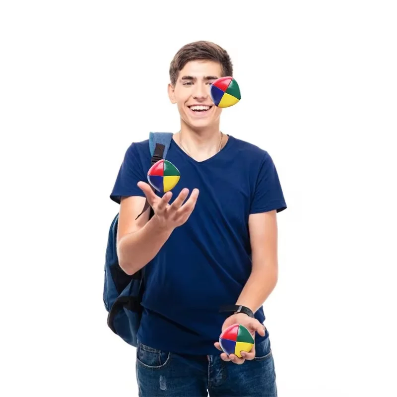 6 uds pequeño saco de arena pelota de malabarismo juguete aprender a malabares Kit para principiantes circo diversión al aire libre niños juguete pelotas chico juguete interactivo