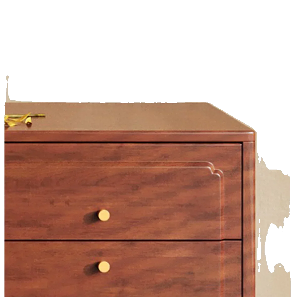 PYH solid wood TV cabinet retro style walnut new light luxury home living room coffee table storage side cabinet
