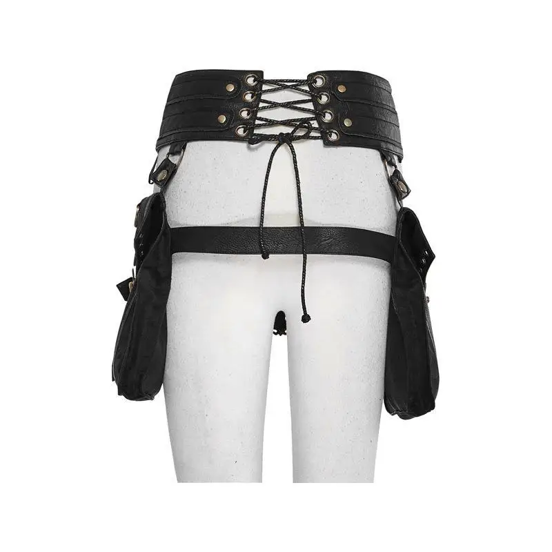 Waist Bag Fanny Pack Crossover Corset Wallet Leather Leg Hip Pouch Casual Daypack Gothic Festival Cosplay Costume Belt Purse