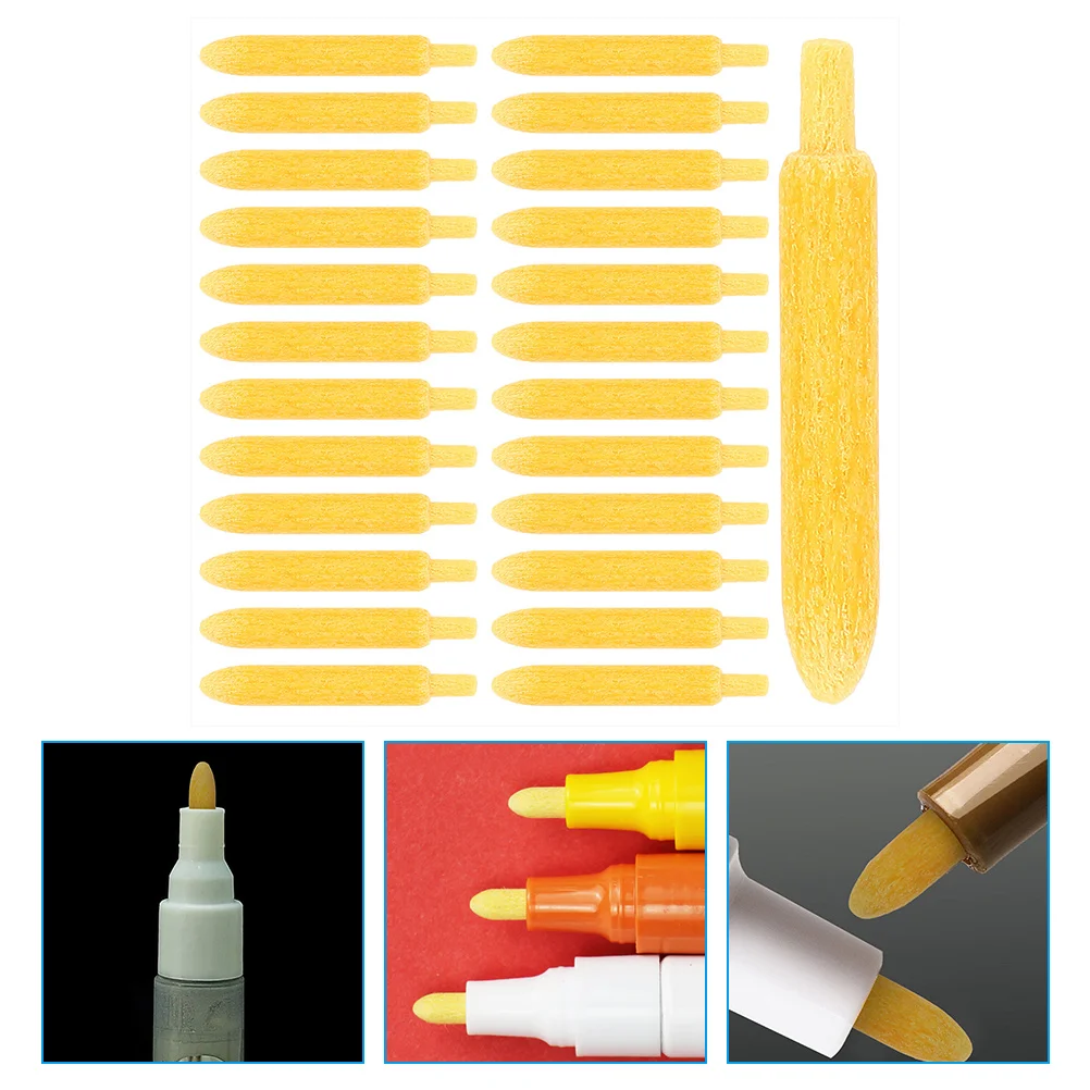 

60 Pcs Paint Pen Refill Marker Tips Paintbrush Universal Markers Nibs Polyester Chemical Fiber Supplies