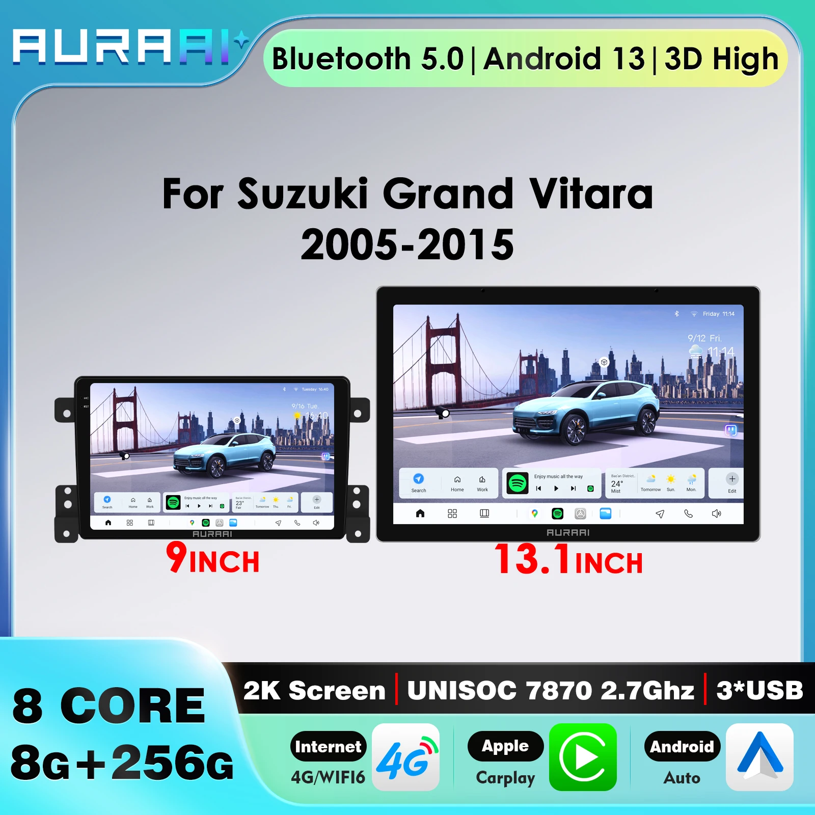 

Для SUZUKI Grand Vitara / Escudo 2005-2015: Мультимедийная система Android с Carplay, 8 ГБ ОЗУ + 256 ГБ ПЗУ, интеллектуальная система, Wi-Fi, GPS, автомагнитола