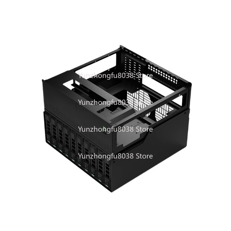 NAS Chassis 10 + 2 Disk MATX Main Board Flying Bull PCI-E 1U Power Supply