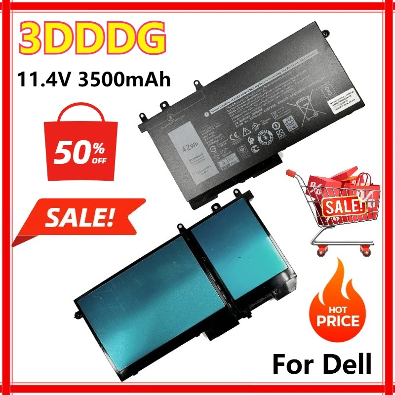 

Аккумулятор для ноутбука 3DDDG для Dell Latitude 5280 5288 5580 5480 5490 5590 5591 5491 5488 5495 M3520 M3530 серии 11,4 В 42 Втч Аккумулятор