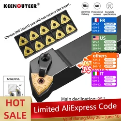 1pc MWLNR2020 MWLNR1616 MWLNR2525 External Turning Tool Holder WNMG0804 Carbide Inserts Lathe Bar CNC Cutting Tools Set