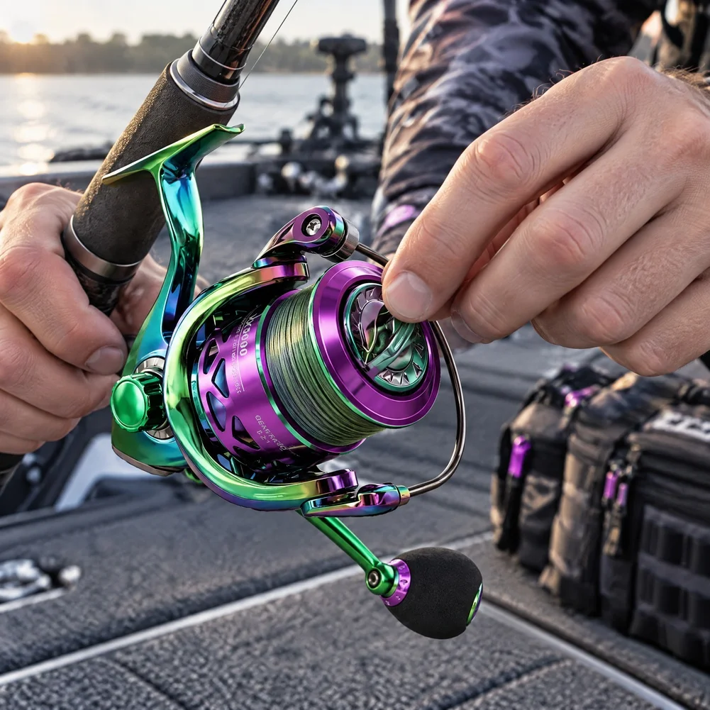 Metal Spool Reel 5.2:1 Gear Ratio 3+1BB 8-20KG Drag For Chameleon Fishing Wheel River Lake Sea For Bass Pike Lure Tackle