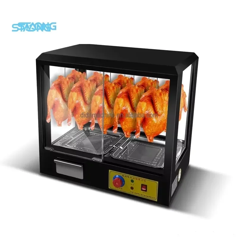Commercial Rectangular Countertop Display Cabinet for Roast Duck Chicken Egg Tart Crispy Pork Belly Constant-Temperature