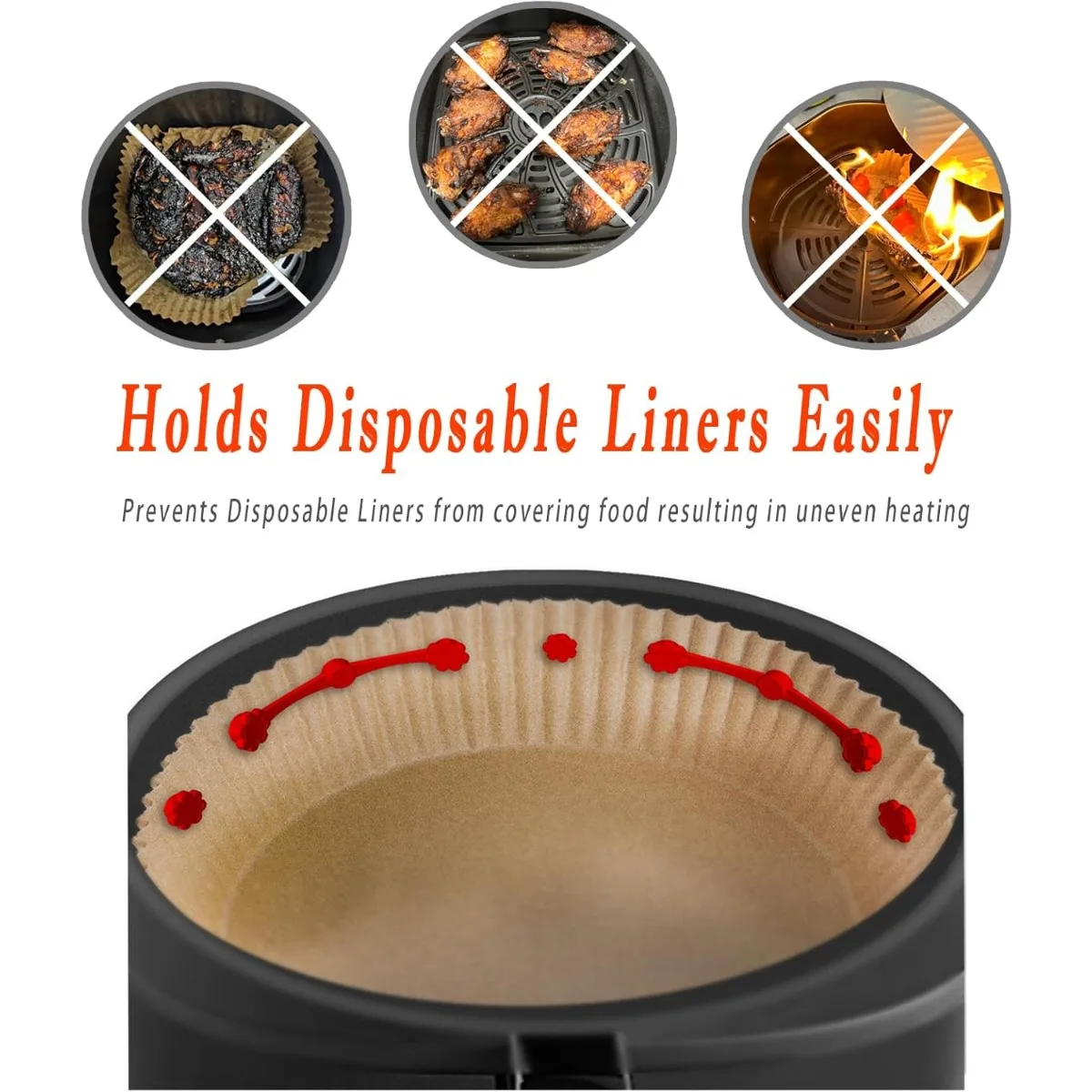 Air Fryer Magnet Silicone Buckle, Air Fryer Magnetic Silicone Clips, Parchment paper used to control the air fryer can be reused