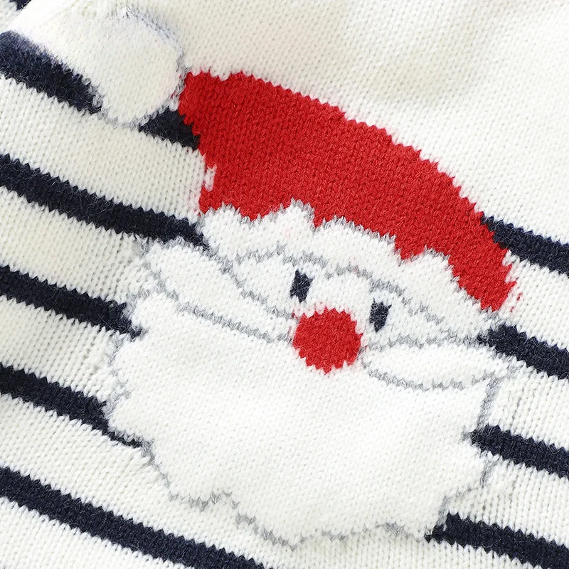 Clothes White Santa Claus Knitted Newborn Infant Long Sleeve Onesie Coveralls Toddler Christmas Jumpsuits Winter Baby Boys Girls