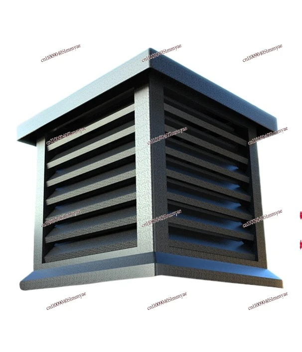 Tapa de chimenea de techo de Villa de aleación de aluminio, ventilación de humos cuadrada, escape de humo, rejilla de lluvia, tapa a prueba de viento
