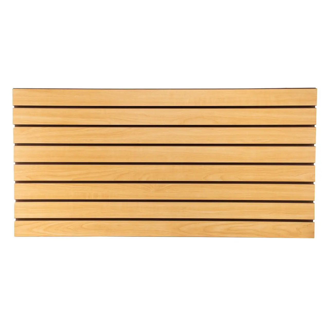 Horizontal Slatwall Organizer Panels, Wall Mounted Storage Display Board System, Retail Garage Craft Room Hanging Rack, Heavy Duty Wooden Storage Frame, Maple, 2 Pack