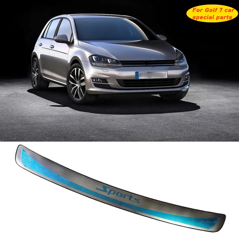 

For 2014 2016 2019 2020 Volkswagen Golf 7 Trunk Trim Rear Bumper Protector Car Accessories Stainless Steel Door Sill Scuff Plate