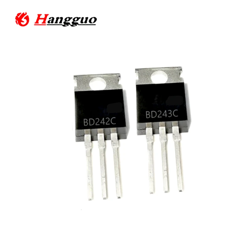 20PCS/Lot BD243C BD244C BD242C BD241C Transistor NPN PNP 100V 6A to 220 power transistor best quality