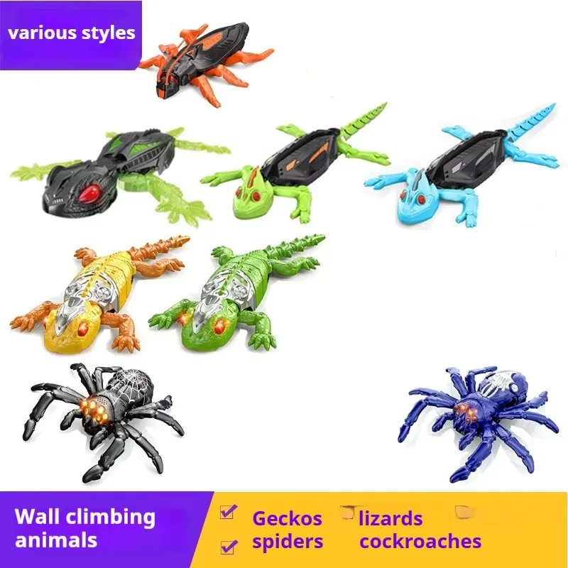 

RC Biomimetic Wall Climbing Toy Electric Simulation Lizard Gecko Spider Cockroach Mechanical Animal Remote Control 360 Rotation