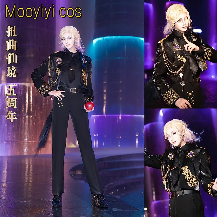 Disfraz de Cosplay de 2025, acertijo/ace/duce/gris, disfraz de Halloween, Navidad, 5. ° aniversario, disfraz de Cosplay retorcido del país de las Maravillas